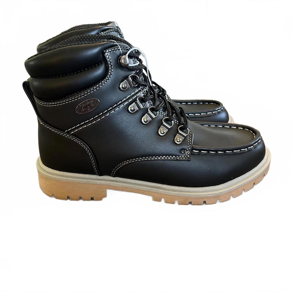 Lugz Men's Black Meramec Slip Resistant Lace Up Boots NIB Size 8 - Picture 4 of 6